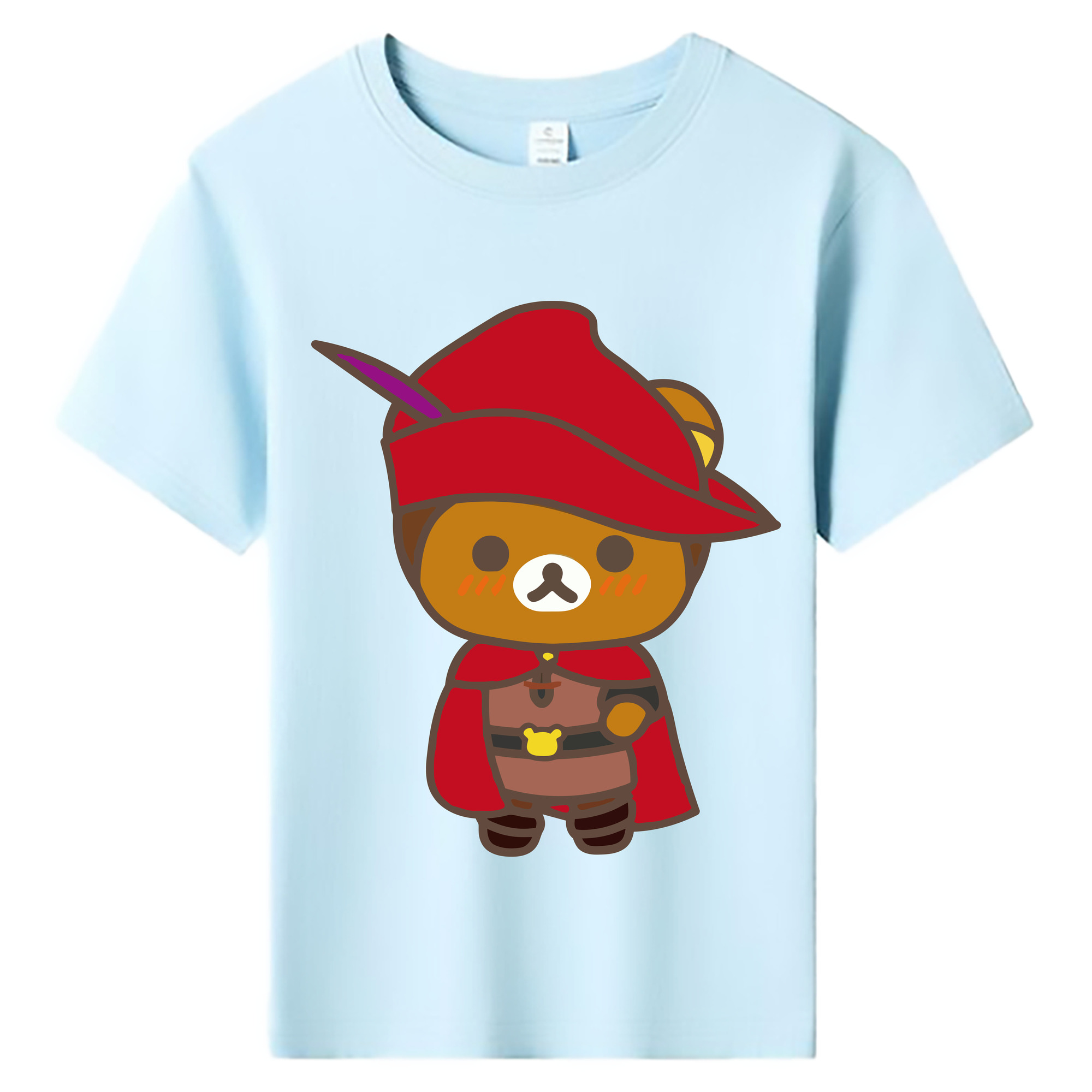 （画像用） リラックマ リラックマ キイロイトリ Rilakkuma Korilakkuma Kiiroitori 綿100％キッズTシャツ（フロントプリント）